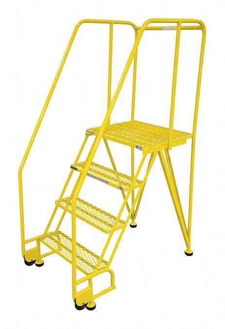 Cotterman 4 Step Tilt And Roll Ladder Expanded Metal Step Tread 70 In