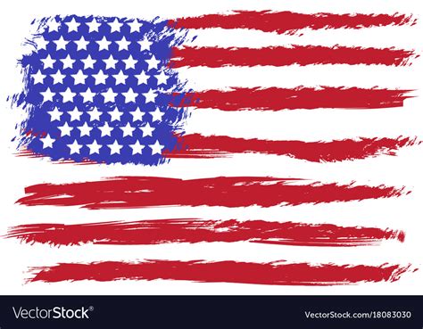 American Grunge Flag Royalty Free Vector Image
