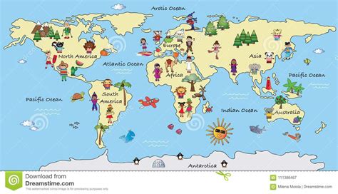 World Map Illustration Stock Illustration Illustration Of