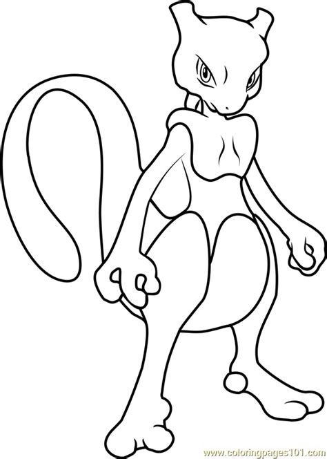 Mewtwo Pokemon Coloring Page Free Pokémon Coloring Pages