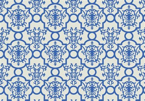 Blue Floral Pattern Background 105733 Vector Art At Vecteezy