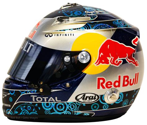 Sebastian Vettel Red Bull Helmet Formula One Champ Sebastian Vettel