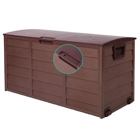 Gardeon Outdoor Lockable Storage Box Chocolate Buy