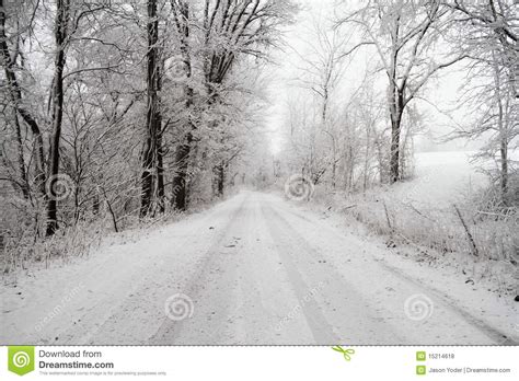 Snow Covered Road Royalty Free Stock Photos Image 15214618