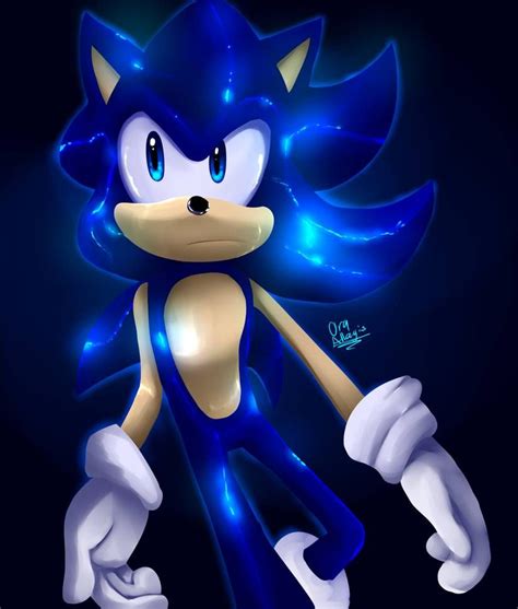 Blue Sonic By Ora Allagis On Deviantart Sonic Sonic The Hedgehog
