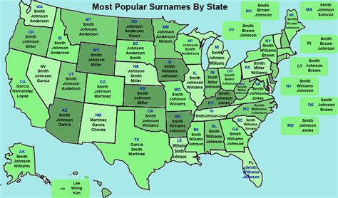 The Most Common Last Names In Every State Business Insider