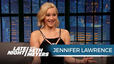 Jennifer Lawrence Just Shot A Sex Scene With Chris Pratt Late Night With Seth Meyers Youtube