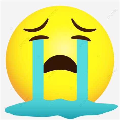 Desenho De Emoticon Chorando Com Lágrimas Azuis PNG Emoji Chorando Emoticon Emoticons Imagem