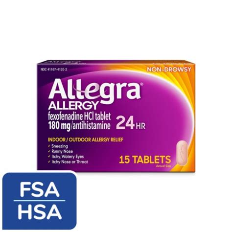 Allegra Adult 24 Hour Non Drowsy Allergy And Sinus Antihistamine
