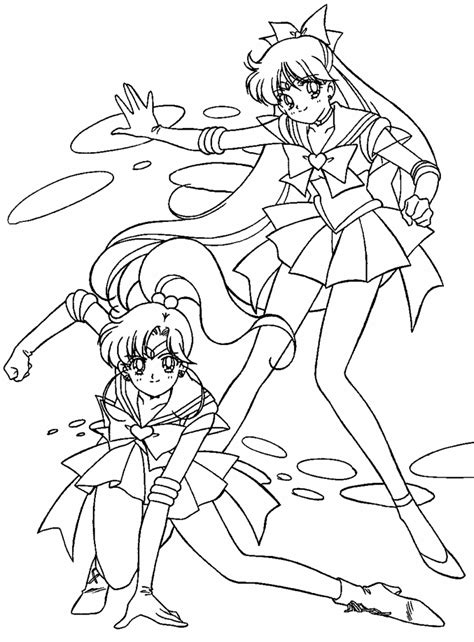 Anime Sailor Moon Coloring Page For Kids Printable