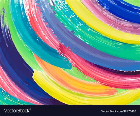 Painting Background Of A Colorful Brush Stroke Vector Image