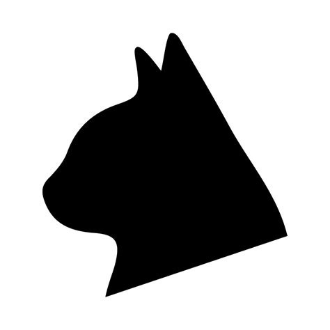 Cat Head Silhouette Illustration On Isolated Background 36273683 Vector