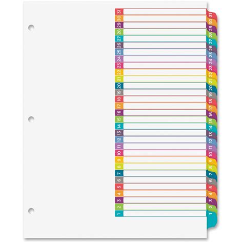 Avery Index Tabs Template Printable Templates