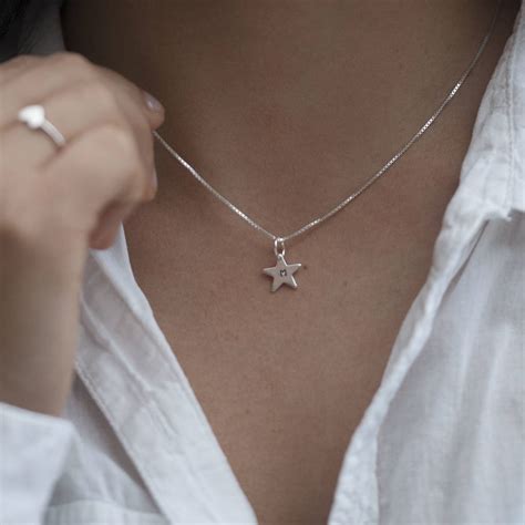 Tiny Sterling Silver 925 Star Necklace By Oh So Cherished