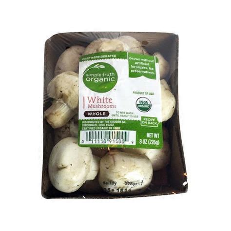 Simple Truth Whole White Mushrooms 8 Oz Container Delivery Or Pickup