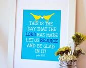 Items similar to Christian 8 x 10 nursery print- Bible verse- This is ...