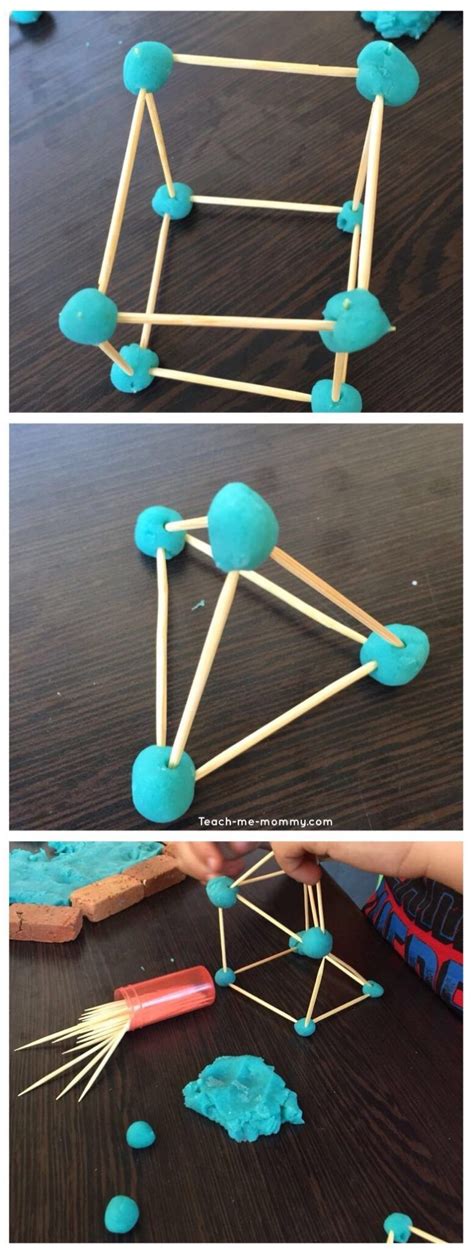 Geometry With Playdough And Toothpicks 3d Shapes Shapes Glitter Pens