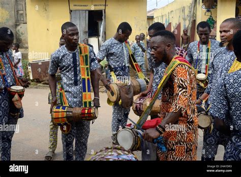 Ota Nigeria 15th Dec 2021 Bata Drummers Play During The Annual