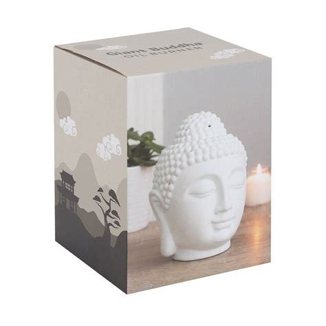 Giant Buddha White Ceramic Oil Burner