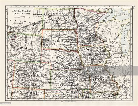 United States Nw Central 1897 High Res Vector Graphic Getty Images