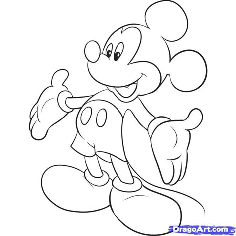 Mickey Mouse Drawing Pictures Coloring Home