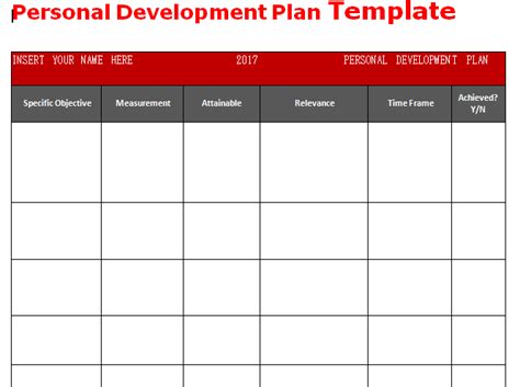 Get Personal Development Plan Template Word Microsoft Project Managem