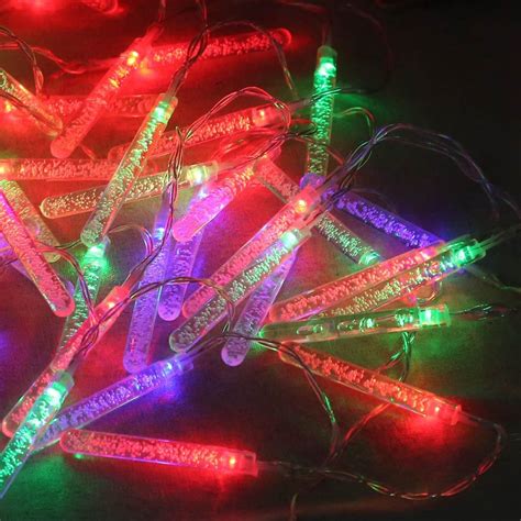 20pcs Icicle Led Battery Led String Lights Multi Color