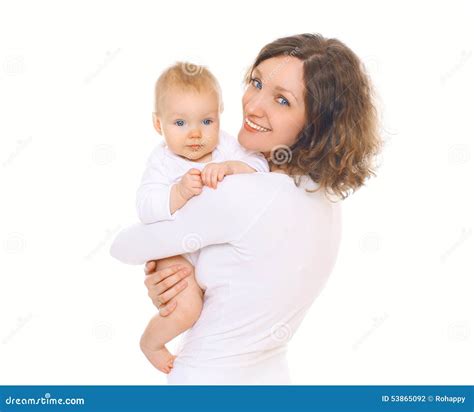 Portrait Of Happy Smiling Mother And Her Baby Stock Photo Image Of