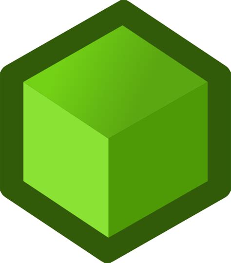 Icon Cube Green Clip Art Free Vector 4vector