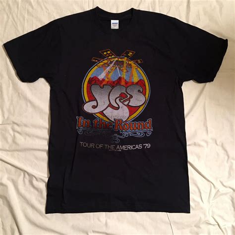 Vtg Yes In The Round Concert T Shirt Tour Of The Americas 1979 Reprint