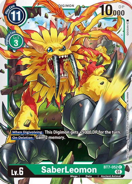 Saberleomon Bt7 052 Digimoncardgame Wiki Fandom