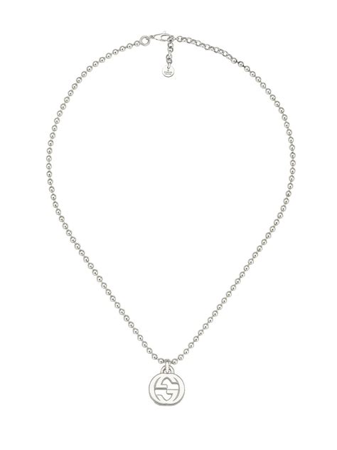 Gucci Interlocking G Sterling Silver Pendant Necklace Modesens