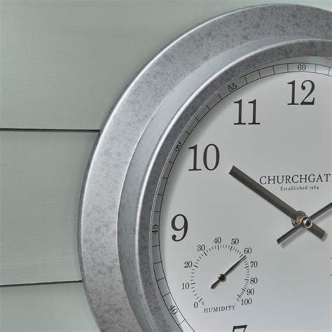 Indoor Outdoor Churchgate Galvanised Clock 35cm Dunelm