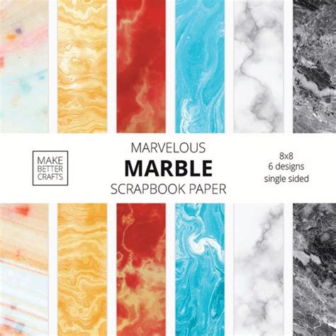 Marvelous Marble Scrapbook Paper 8x8 Designer Marble