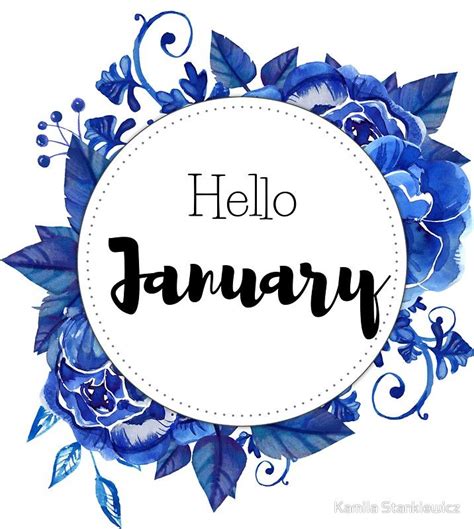 Hello January Monthly Cover For Planners