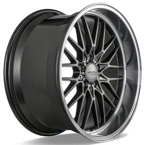 19 Staggered Ace Wheels Aff04 Titanium Machined Lip Rims Ace053 2