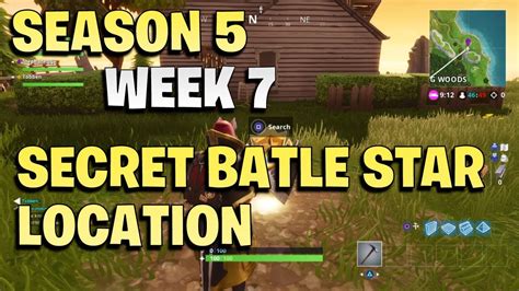 Fortnite Week 7 Secret Battle Star Location Season 5 Youtube