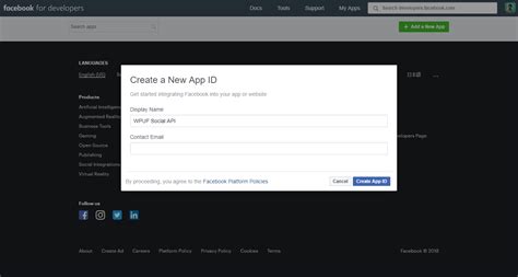 Your app on facebook, though now created, has no content. Configuring Facebook - weDevs