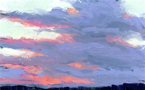 Sunset Painting With Clouds Sunset Clouds Over The Plains Abstract