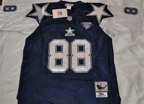 Dallas Cowboys 88 Michael Irvin Blue Throwback Jersey Authentic Sewn