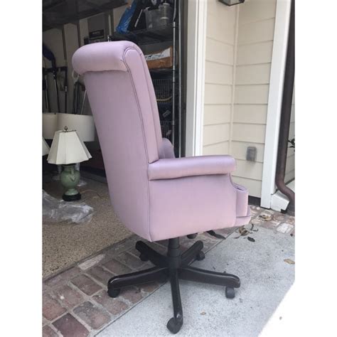 Best seat in the office. Lavender Upholstered Office Chair | Chairish