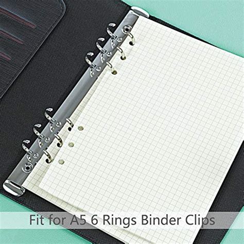 135 Sheets Planner Refill Paper 5mm Squared Inserts Paper A5 6 Holes
