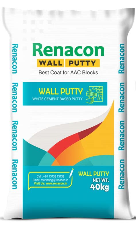 40kg Renacon White Cement Wall Putty At Rs 960bag Cement Wall Putty