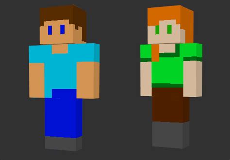 The Steve And Alex Skins For The Resource Pack Im Working On Rminecraft