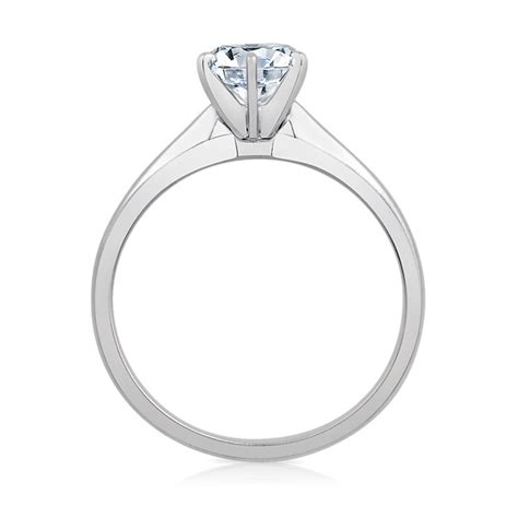 100ct Round Brilliant Cut Diamond Solitaire Ring Platinum Costco Uk