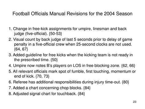 Ppt 2004 Nfhs Football Rule Changes Editorial Changes Points Of