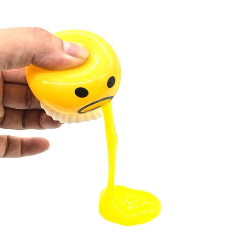 new pvc squishy vomitive egg yolk toy anti stress reliever fun t yellow lazy egg joke ball