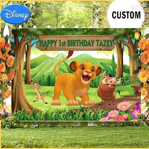 Disney Jungle Forest Lion King Simba Cartoon Kids Birthday Party
