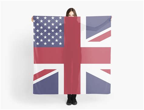 'United States and The United Kingdom Flags United Forever' Scarf by podartist | United kingdom 