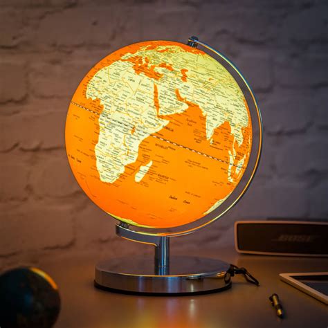 Illuminated Led Globe Light In Goldfish Orange By Thelittleboysroom